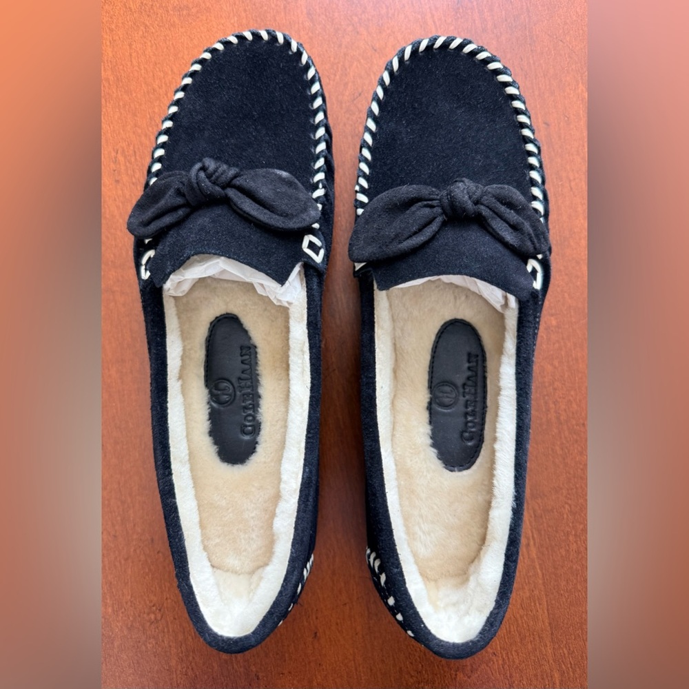 Cole Haan Black Suede Loafers